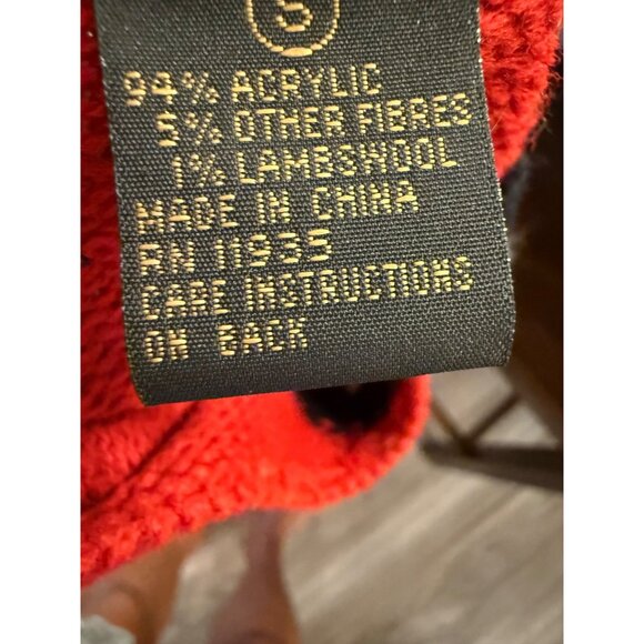 VTG Yarnworks Petite S Red White Lightning Bolt Sweater Dress Lambswool read y2k - Picture 3 of 12